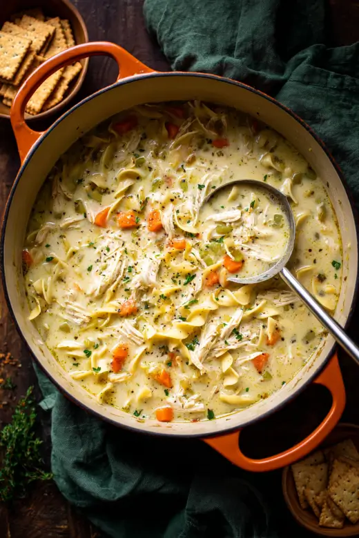 Easy Creamy Chicken Noodle Soup Easy Creamy Chicken Noodle Soup