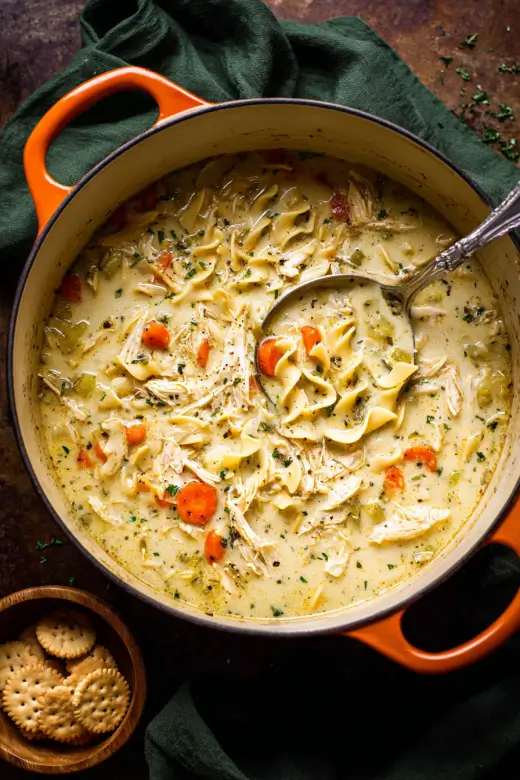 Easy Creamy Chicken Noodle Soup Easy Creamy Chicken Noodle Soup