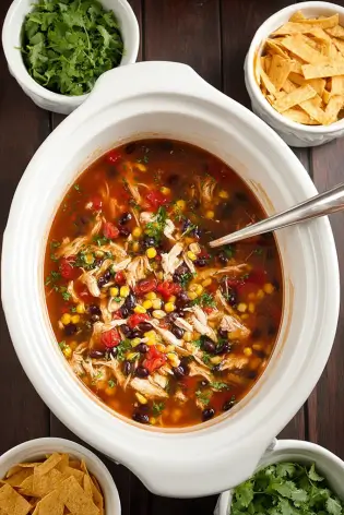 Slow Cooker Chicken Tortilla Soup