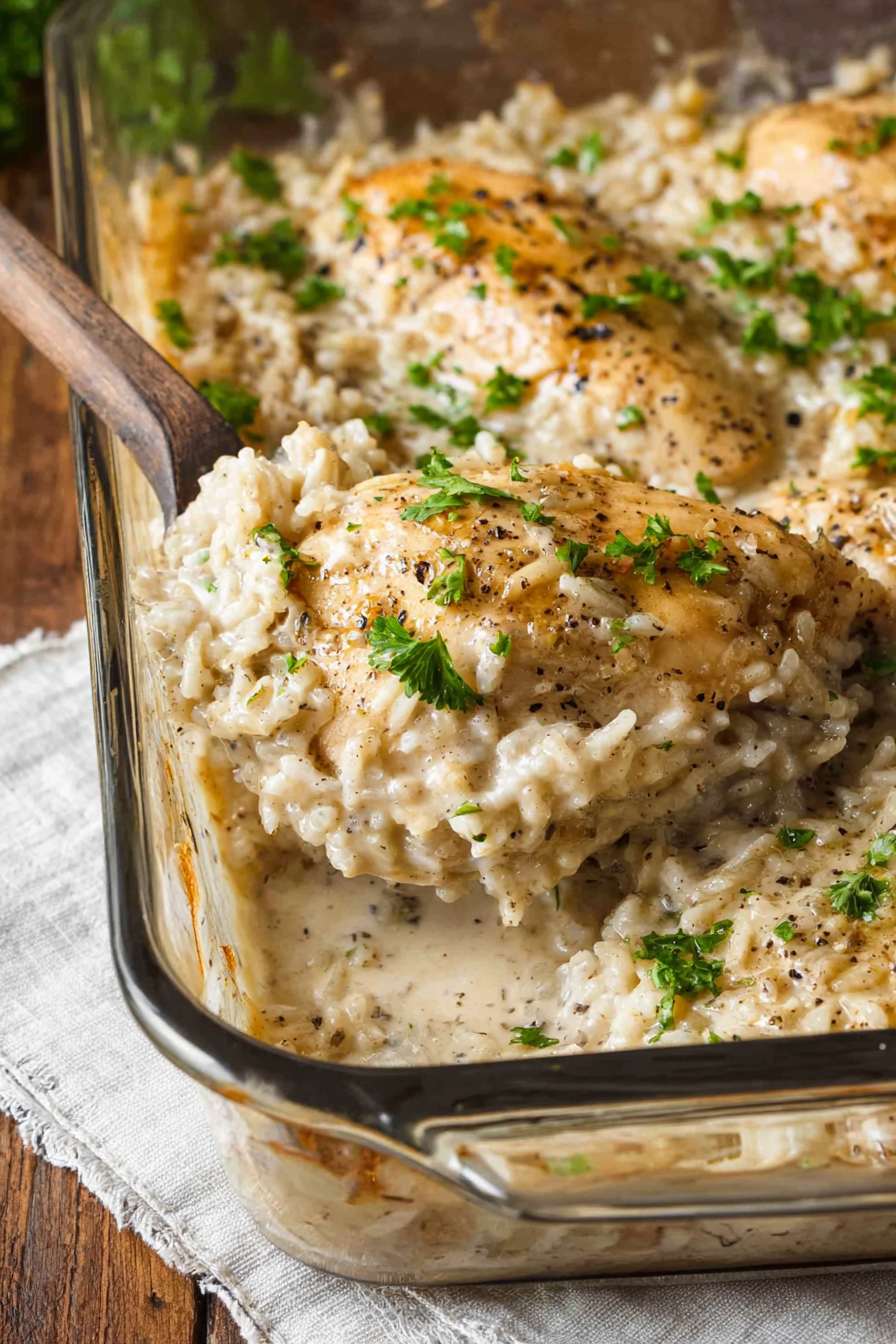 4-Ingredient Chicken & Rice Casserole