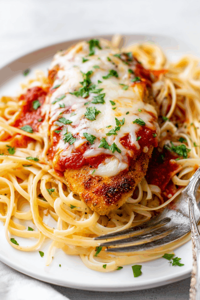 Baked Chicken Parmesan (Healthy Version) Baked Chicken Parmesan (Healthy Version)