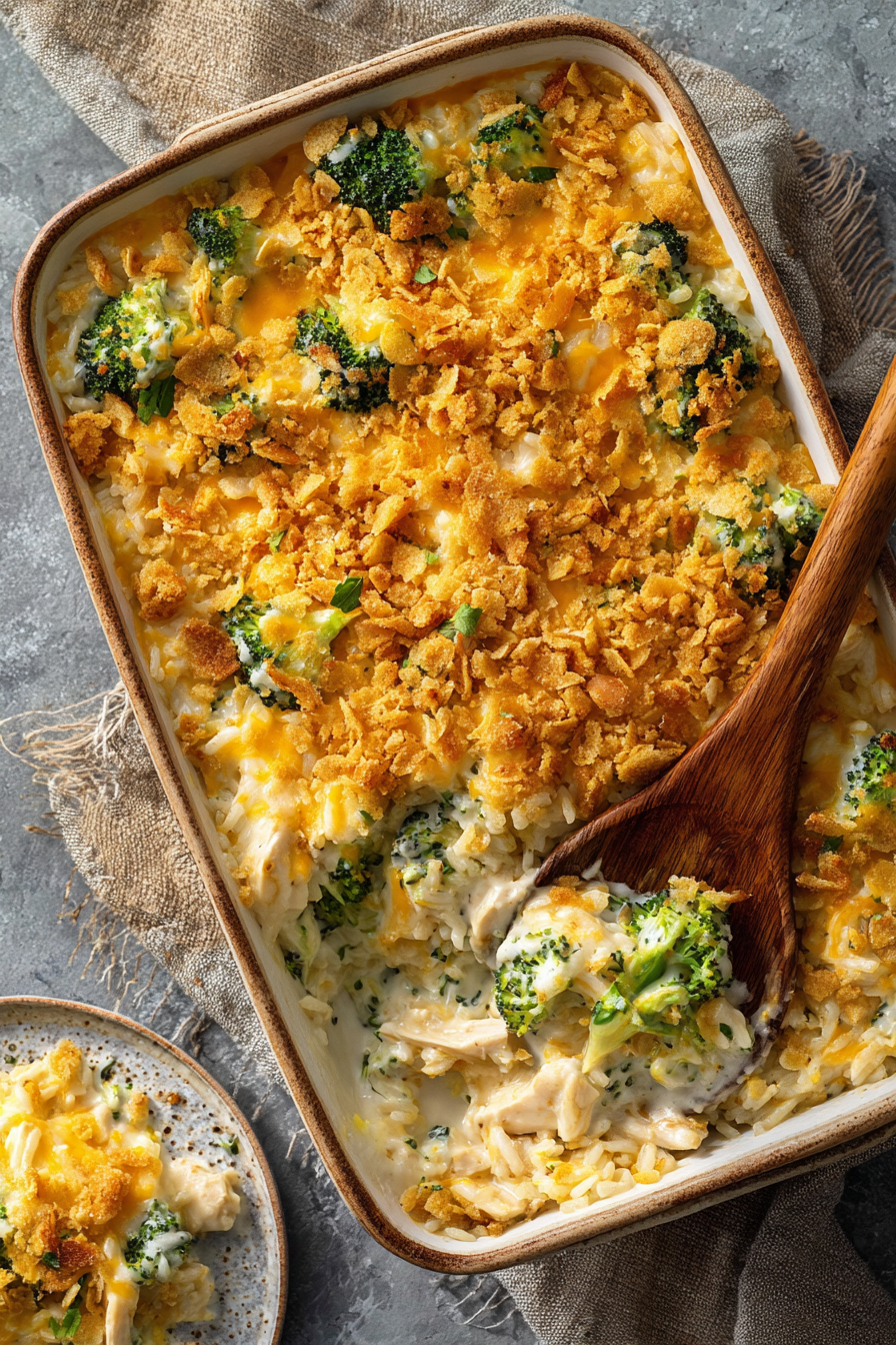 Creamy Chicken Broccoli Rice Casserole