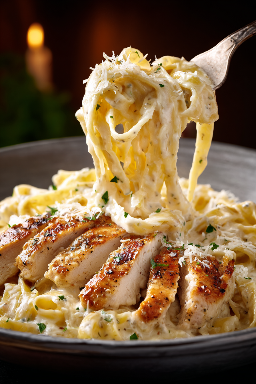 Creamy Chicken Fettuccine Alfredo Pasta Creamy Chicken Fettuccine Alfredo Pasta
