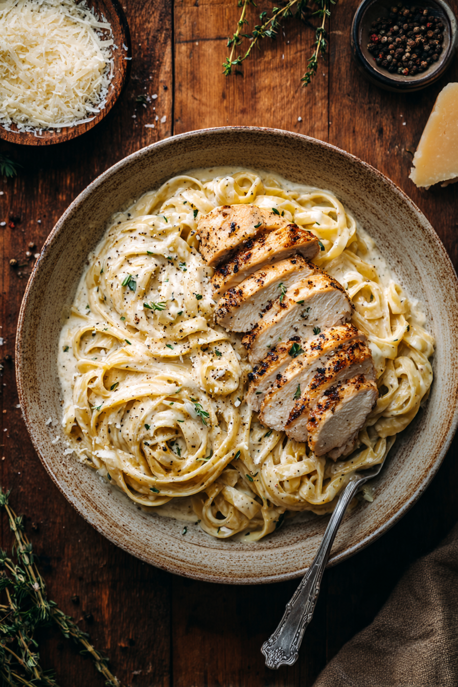 Creamy Chicken Fettuccine Alfredo Pasta Creamy Chicken Fettuccine Alfredo Pasta