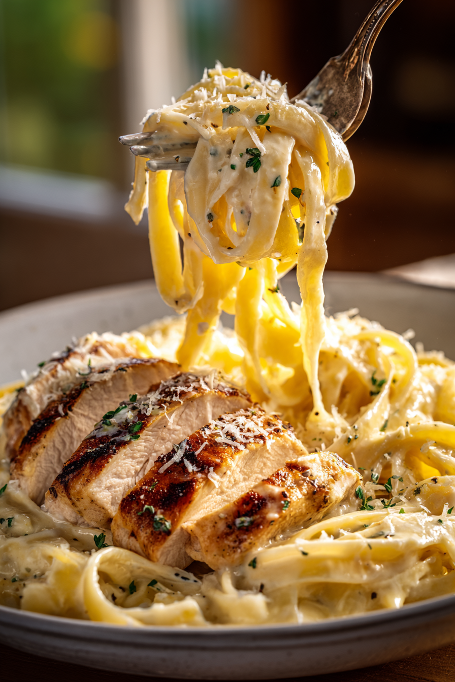 Creamy Chicken Fettuccine Alfredo Pasta Creamy Chicken Fettuccine Alfredo Pasta