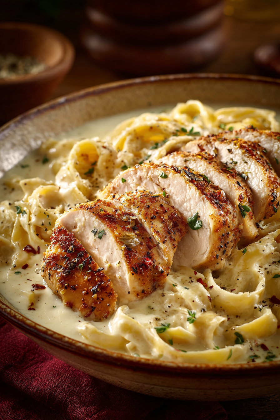 Creamy Chicken Fettuccine Alfredo Pasta Creamy Chicken Fettuccine Alfredo Pasta