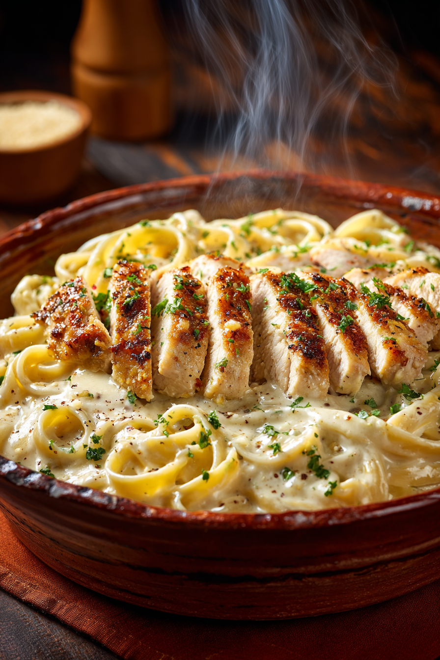 Creamy Chicken Fettuccine Alfredo Pasta Creamy Chicken Fettuccine Alfredo Pasta