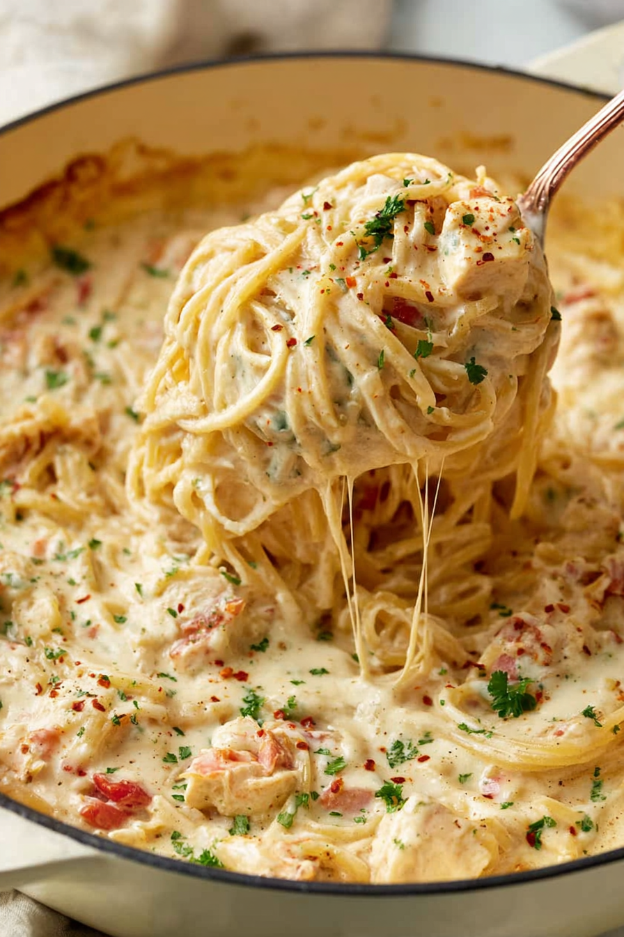 Creamy Chicken Spaghetti