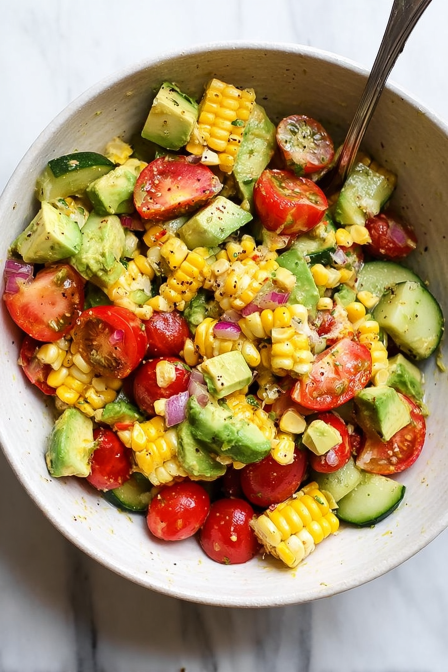 Easy Avocado, Corn & Tomato Salad