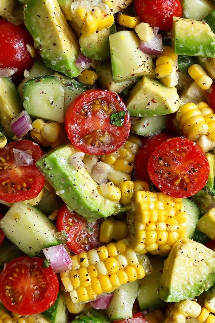 Easy Avocado, Corn & Tomato Salad