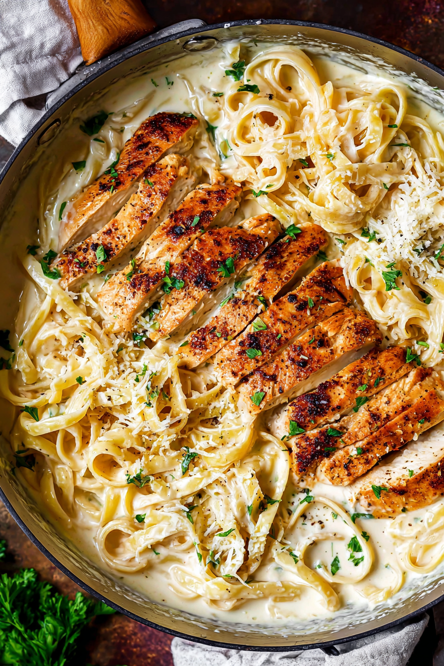 Easy Chicken Fettuccine Alfredo
