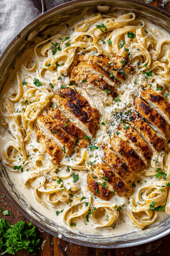 Easy Chicken Fettuccine Alfredo