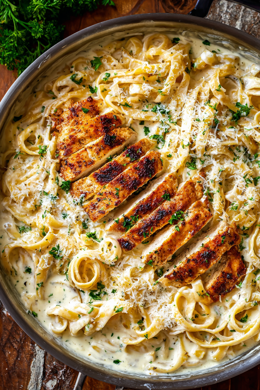 Easy Chicken Fettuccine Alfredo