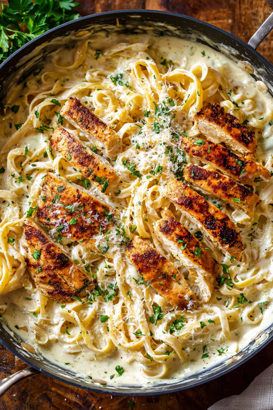 Easy Chicken Fettuccine Alfredo