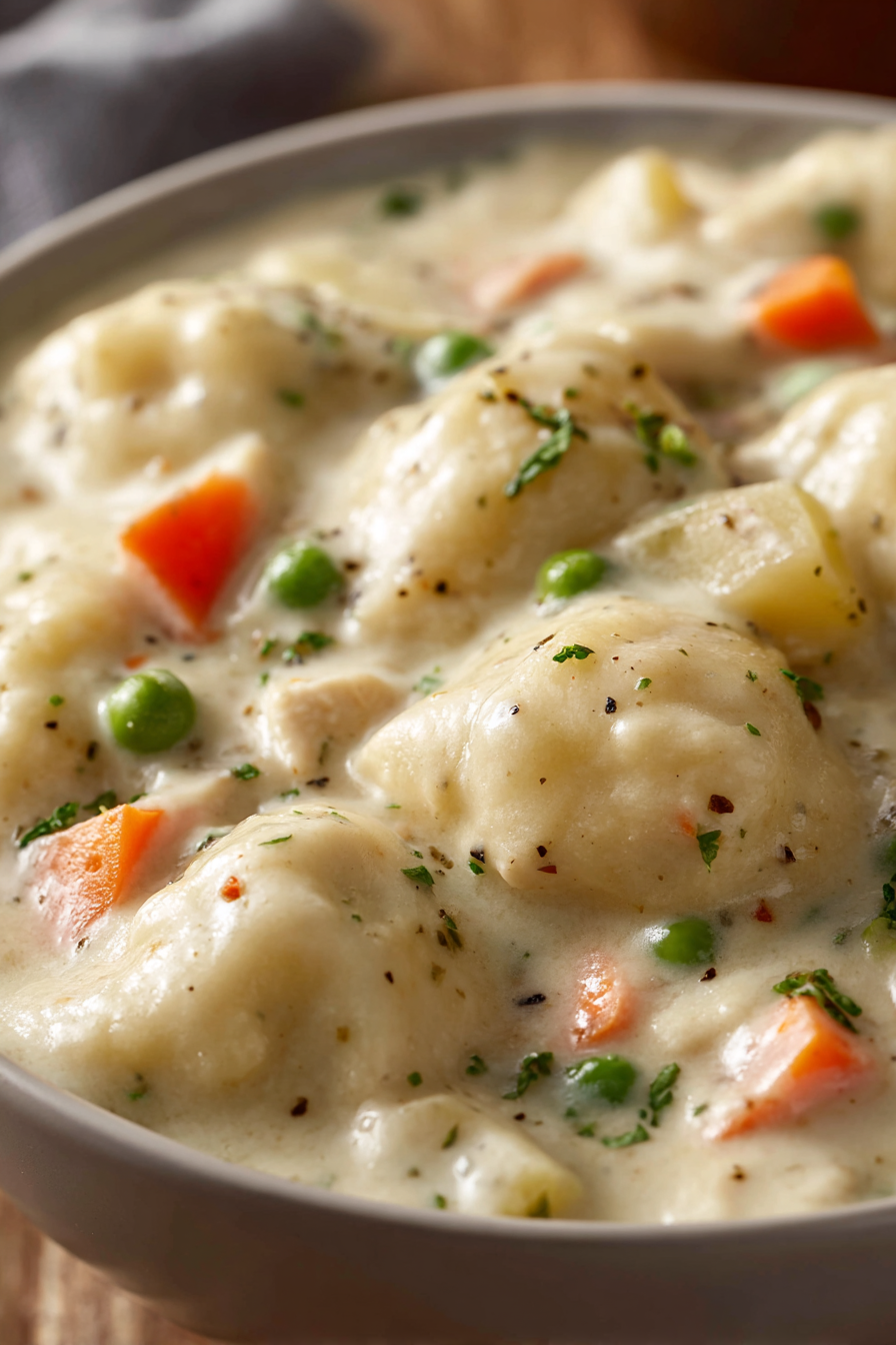 Easy Chicken and Dumplings with Biscuits