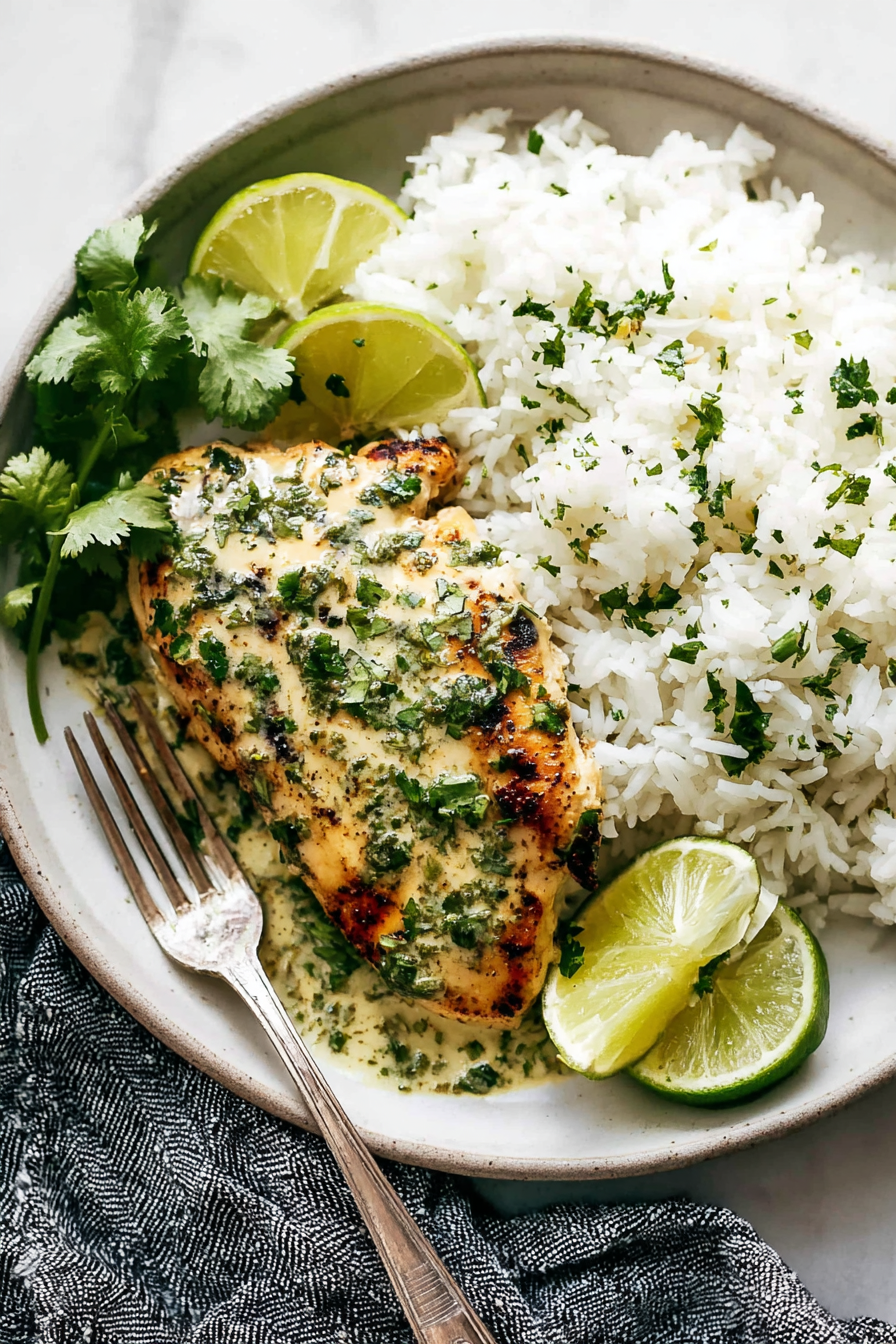 Easy Coconut Lime Grilled Chicken and Rice 1