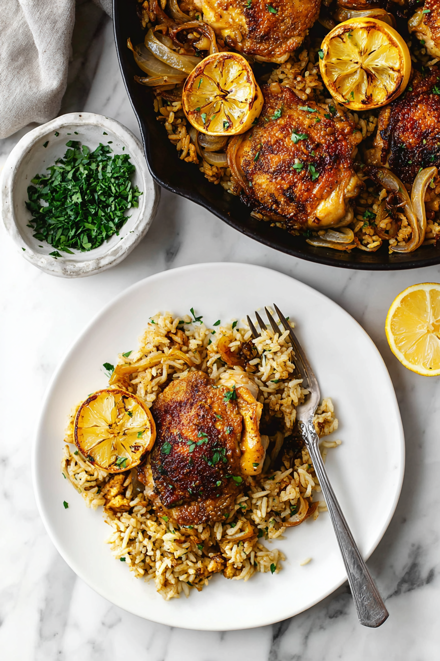 Easy Simple One-Pan Chicken and Rice Dinner