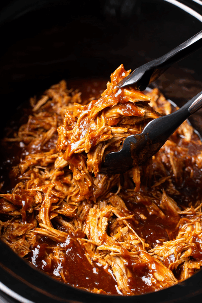Easy Slow Cooker BBQ Pulled Chicken Sandwiches | Quick Pulled Chicken Recipe for a Crowd