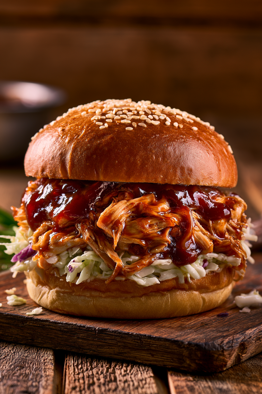 Easy Slow Cooker BBQ Pulled Chicken Sandwiches Easy Slow Cooker BBQ Pulled Chicken Sandwiches