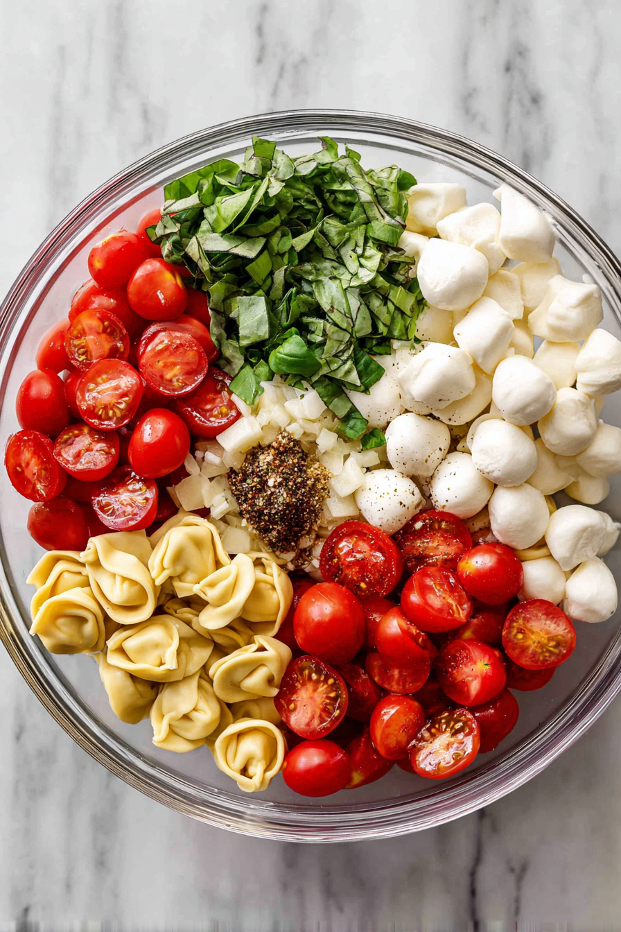 Easy Tortellini Caprese Salad