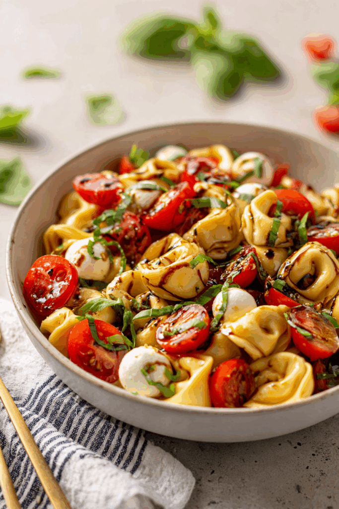 Easy Tortellini Caprese Salad Easy Tortellini Caprese Salad