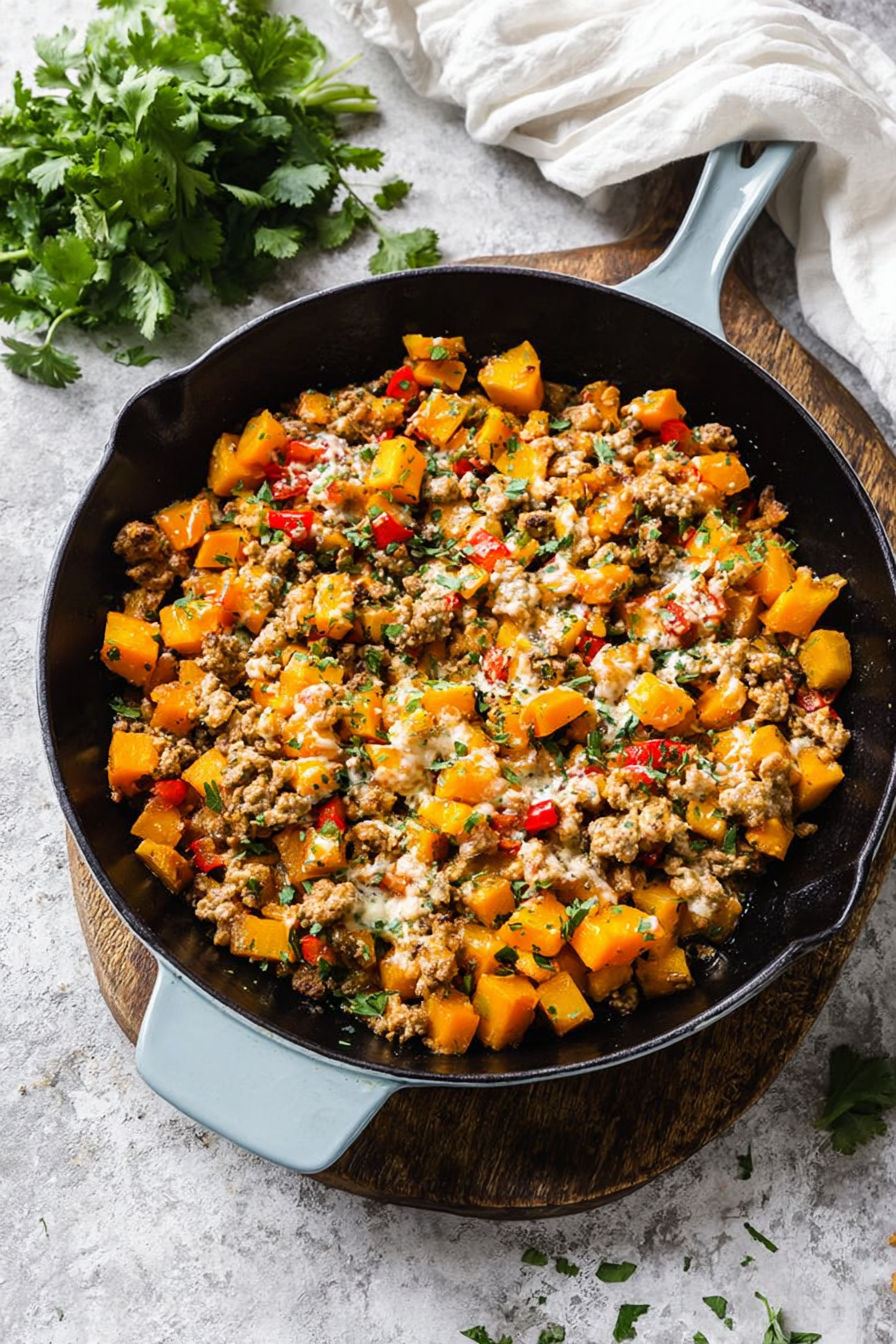 Easy Turkey & Butternut Squash Skillet