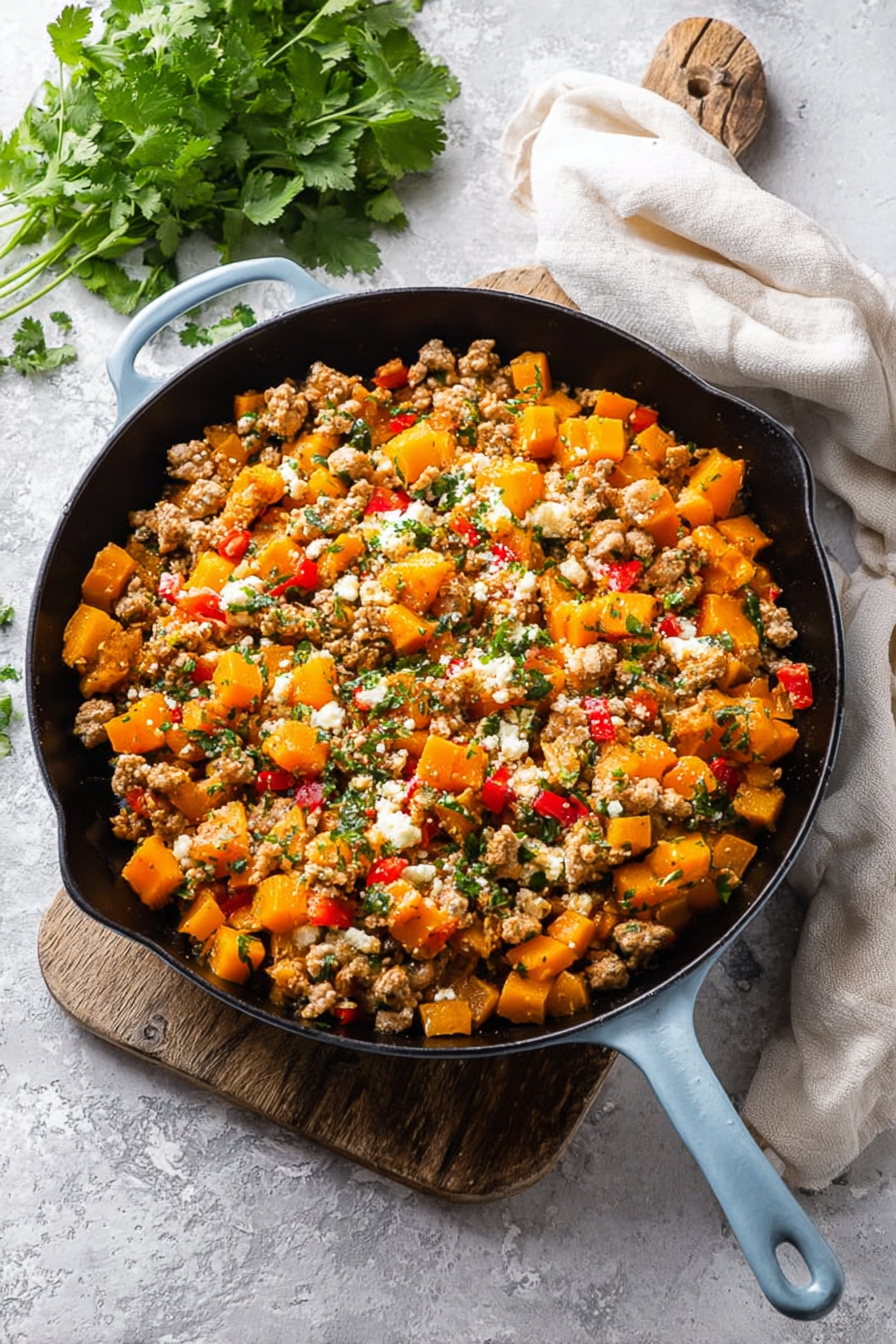 Easy Turkey & Butternut Squash Skillet