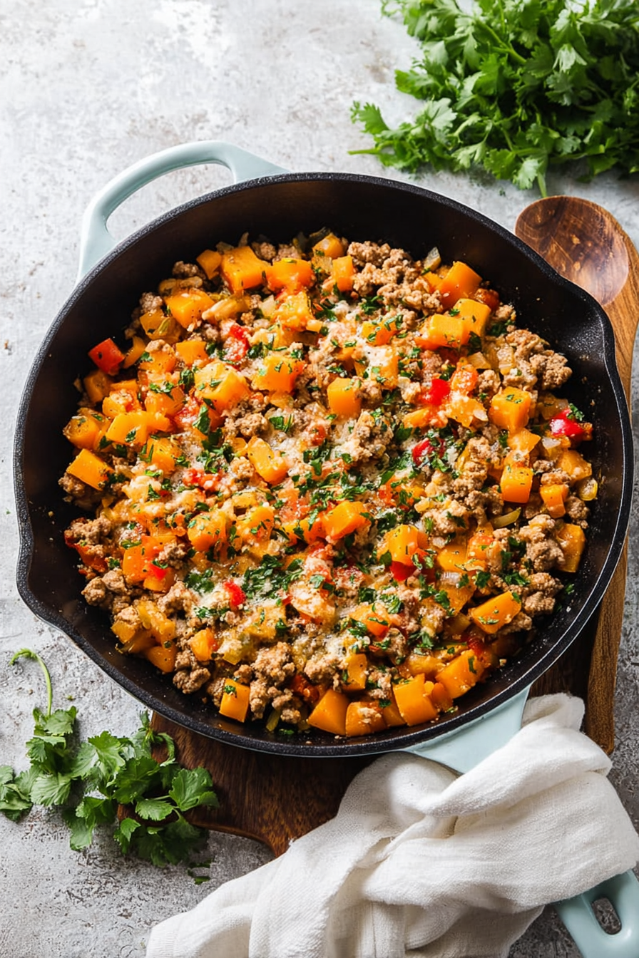 Easy Turkey & Butternut Squash Skillet