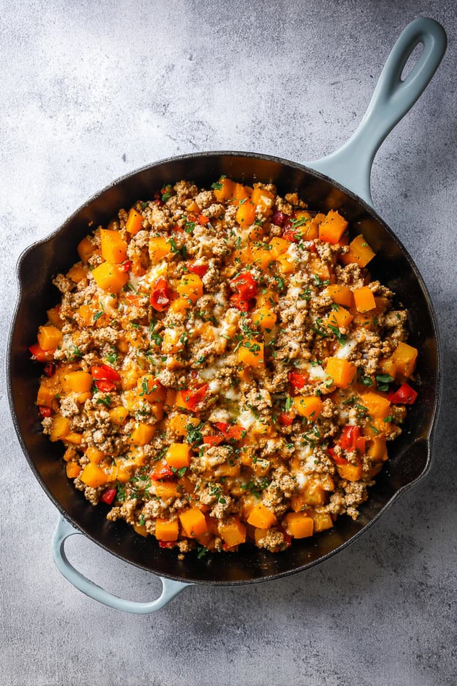 Easy Turkey & Butternut Squash Skillet