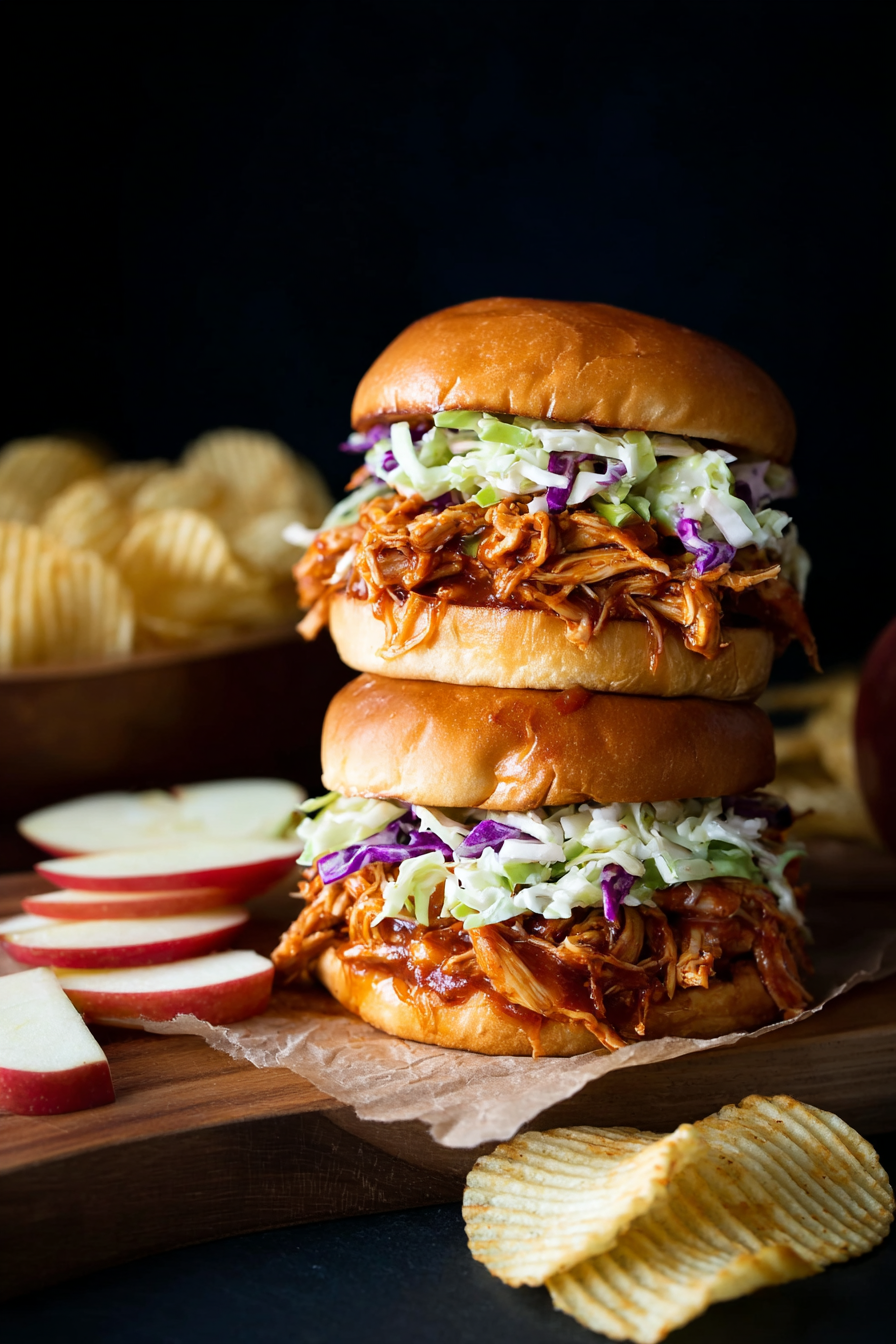 Juicy Easy Slow Cooker BBQ Pulled Chicken