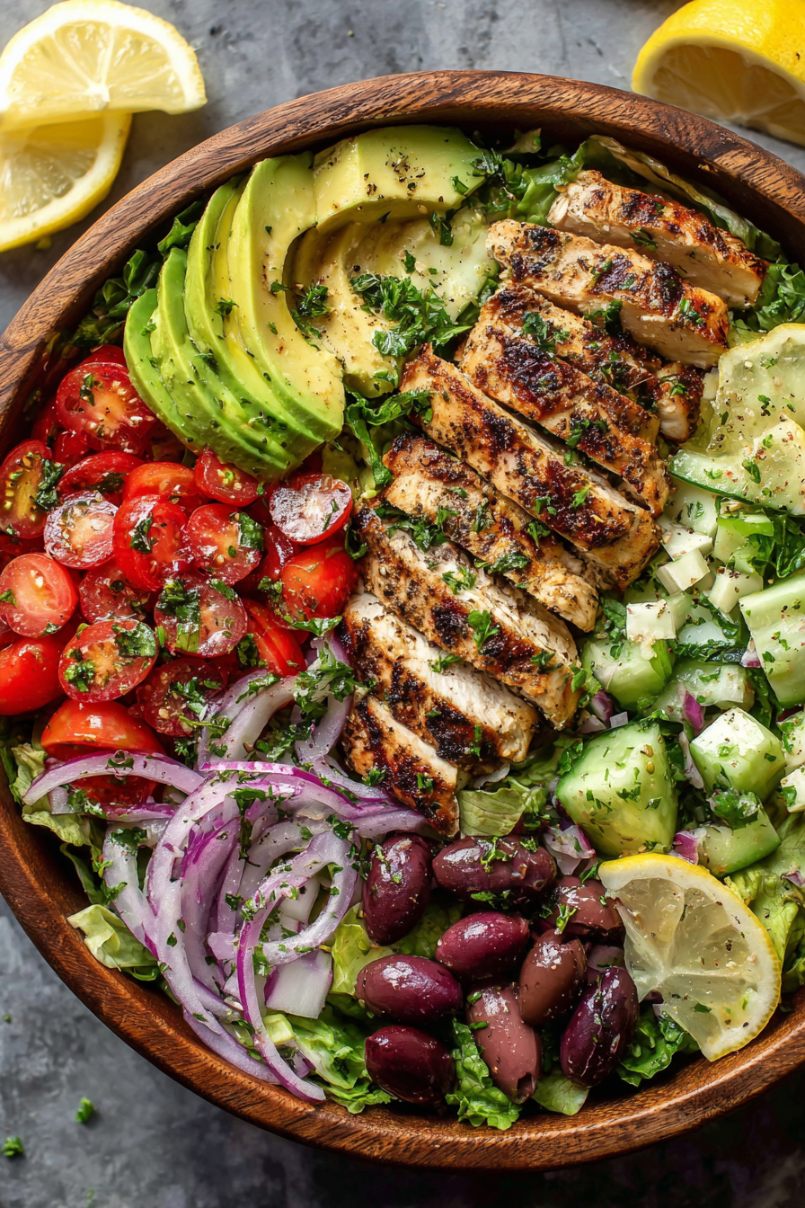 Lemon Herb Mediterranean Chicken Salad 1