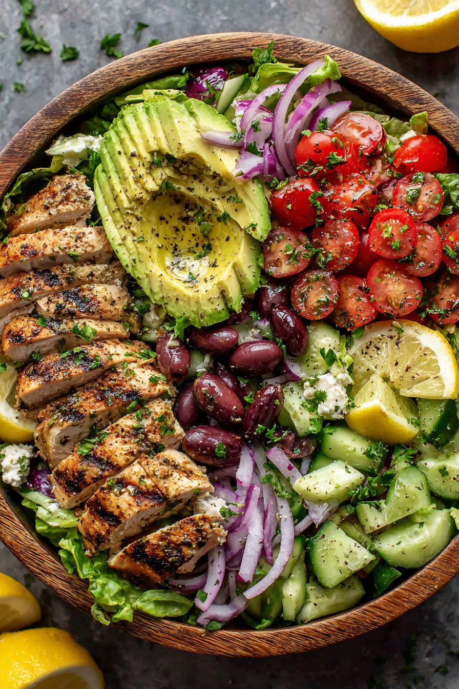 Lemon Herb Mediterranean Chicken Salad Lemon Herb Mediterranean Chicken Salad