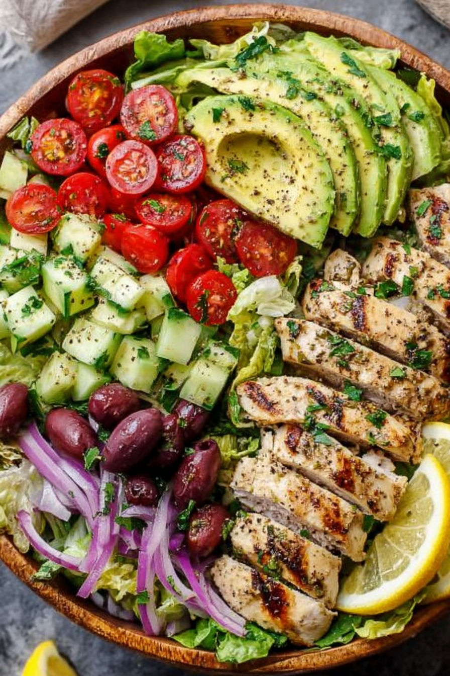Lemon Herb Mediterranean Chicken Salad Lemon Herb Mediterranean Chicken Salad