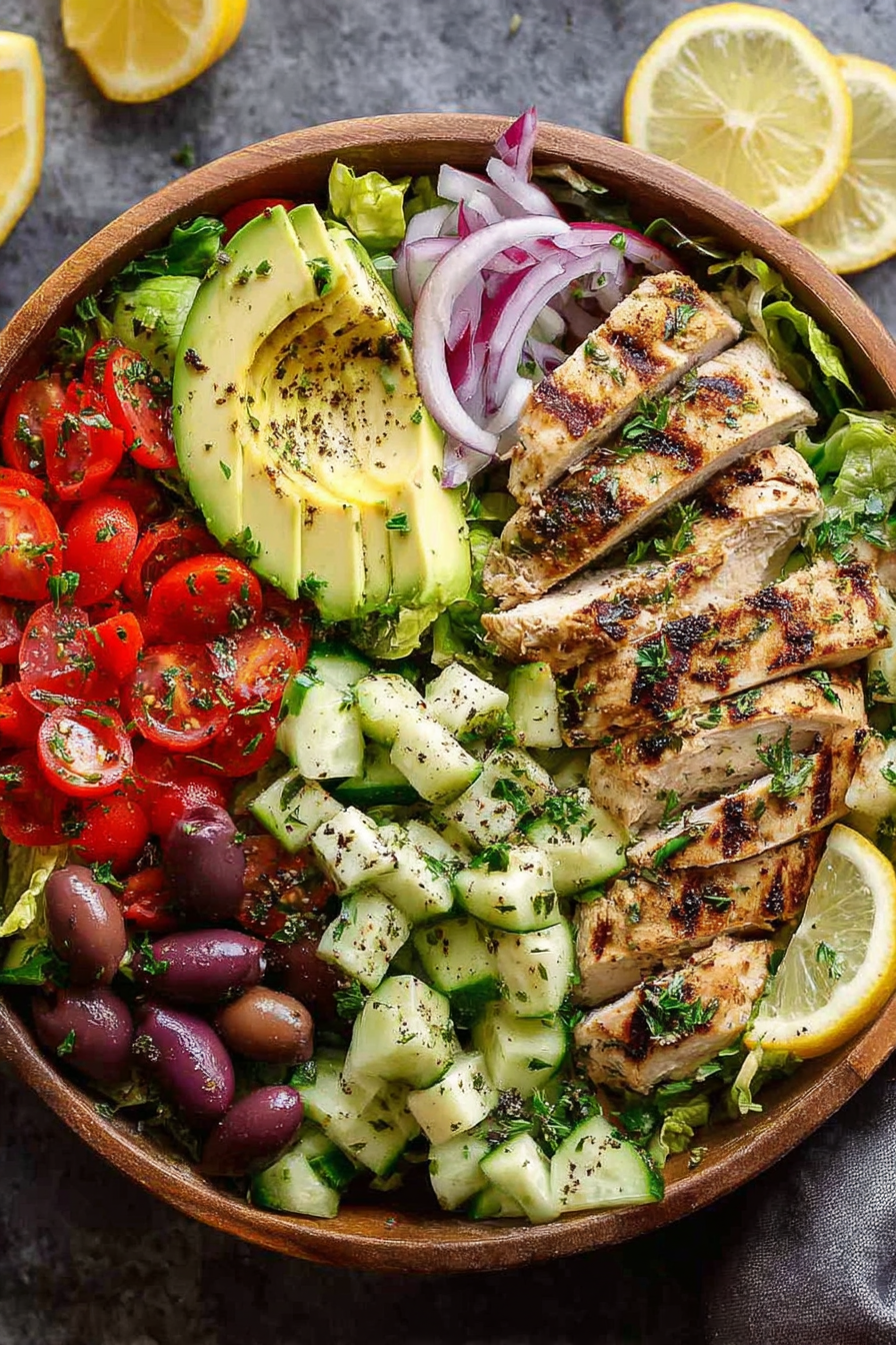Lemon Herb Mediterranean Chicken Salad Lemon Herb Mediterranean Chicken Salad