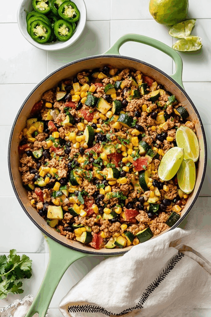 One-Pan Southwest Turkey & Veggie Skillet One-Pan Southwest Turkey & Veggie Skillet