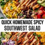 Quick Homemade Spicy Southwest Salad