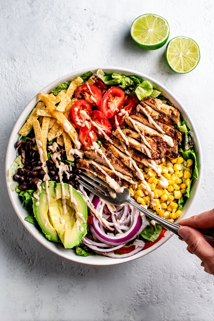 Quick Homemade Spicy Southwest Salad