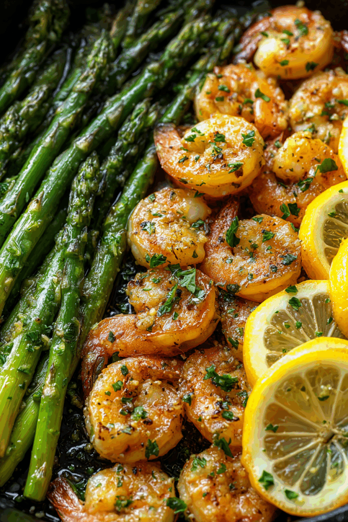 Quick Lemon Garlic Shrimp and Asparagus Skillet Quick Lemon Garlic Shrimp and Asparagus Skillet