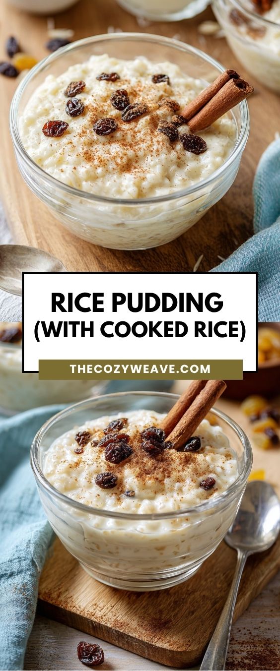 Rice Pudding (with Cooked Rice) - Thecozyweave