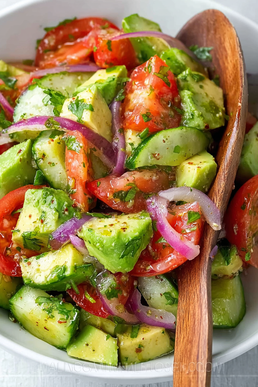 The Best Cucumber Tomato Avocado Salad
