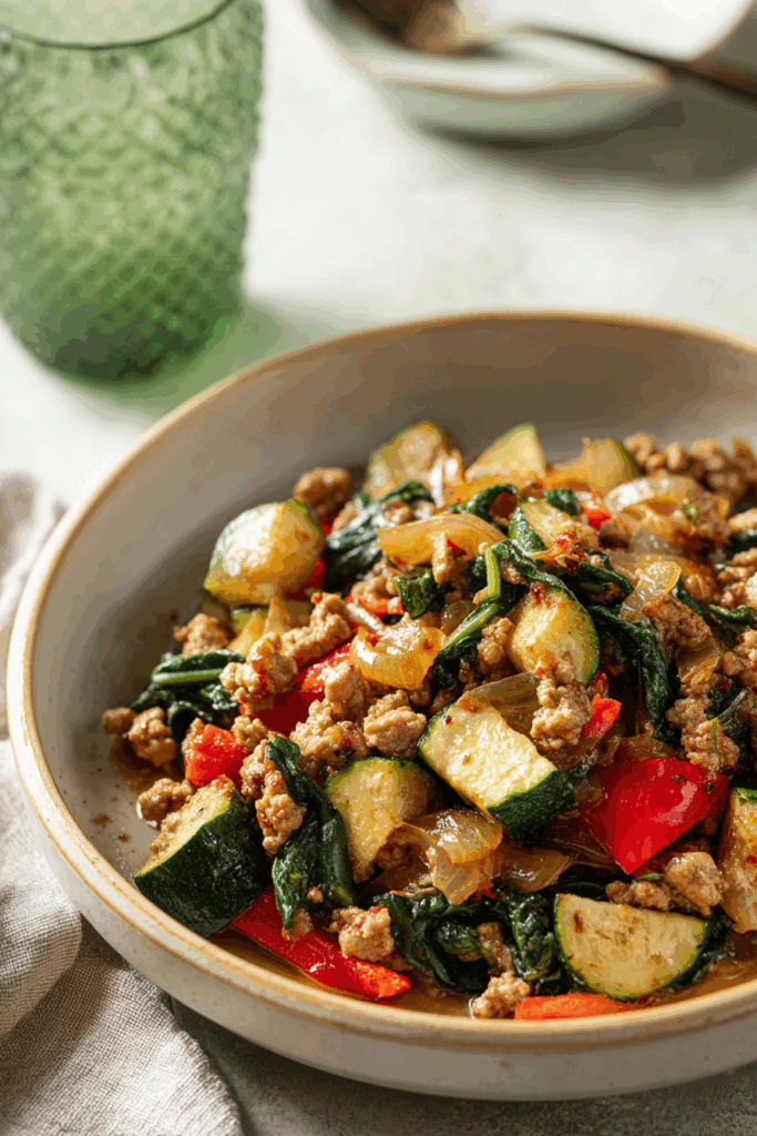 The Best Ground Turkey & Zucchini Skillet The Best Ground Turkey & Zucchini Skillet