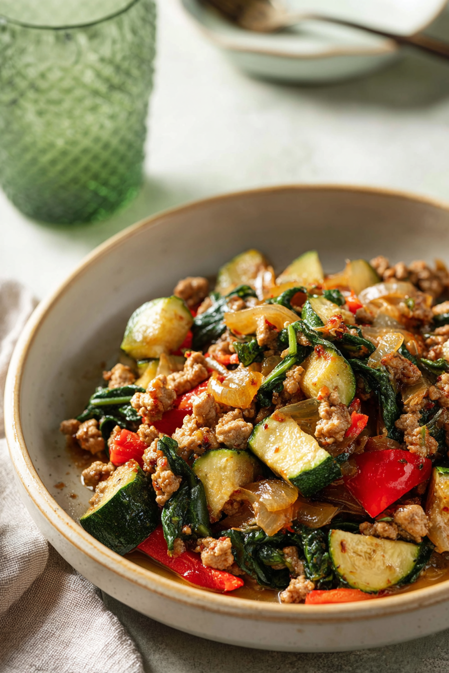 The Best Ground Turkey & Zucchini Skillet