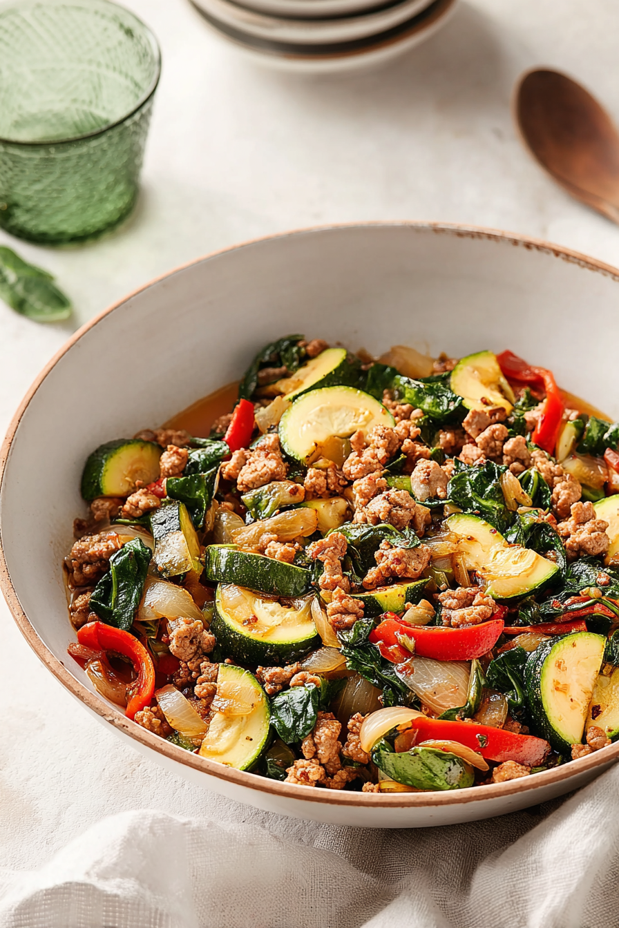 The Best Ground Turkey & Zucchini Skillet