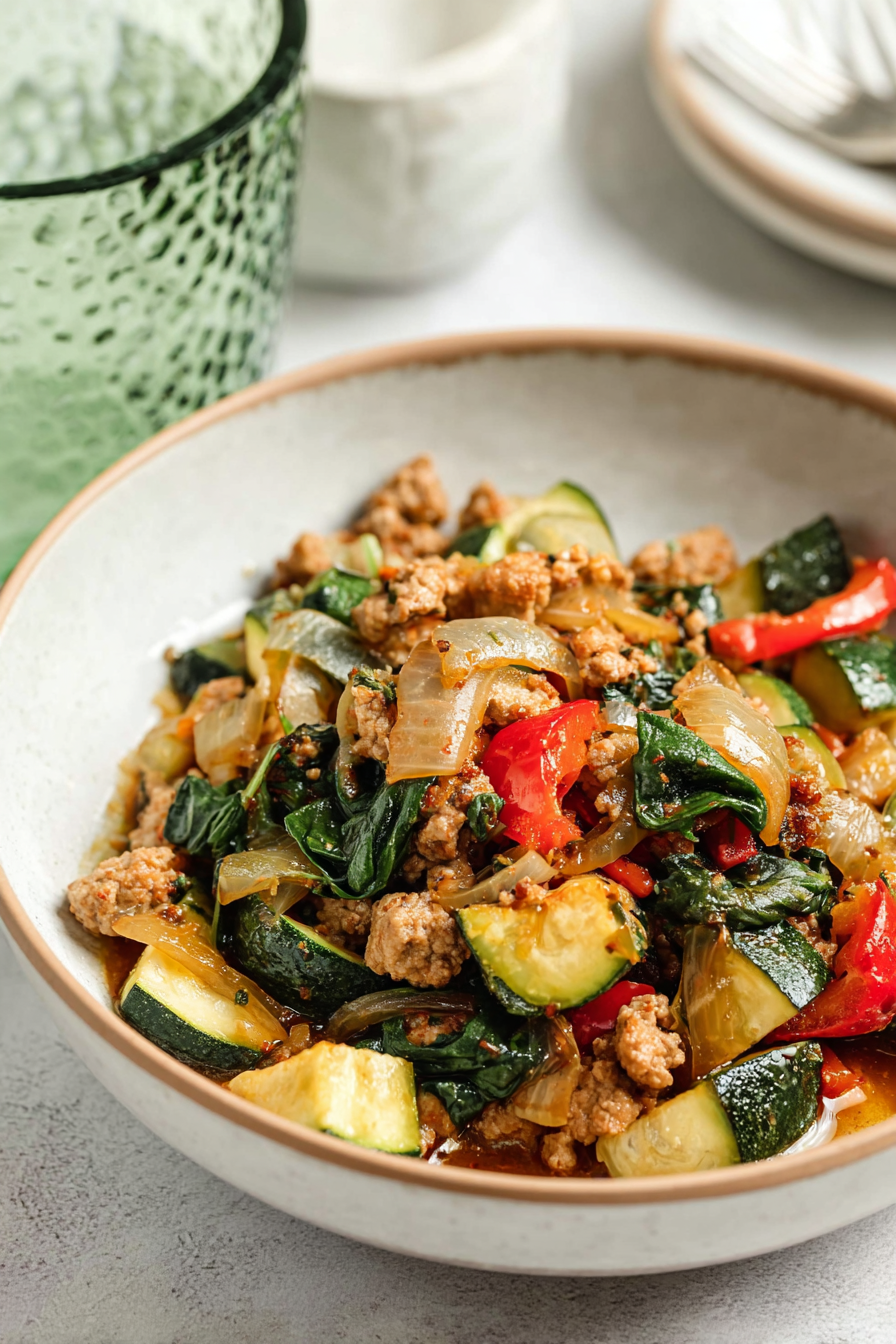 The Best Ground Turkey & Zucchini Skillet