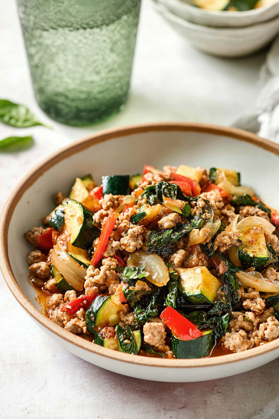The Best Ground Turkey & Zucchini Skillet