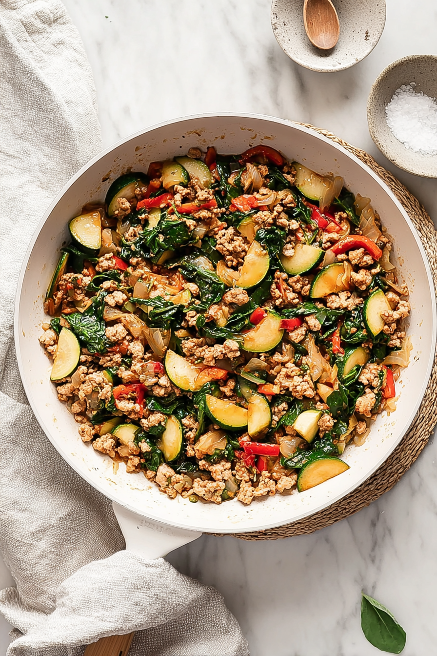 The Best Ground Turkey & Zucchini Skillet