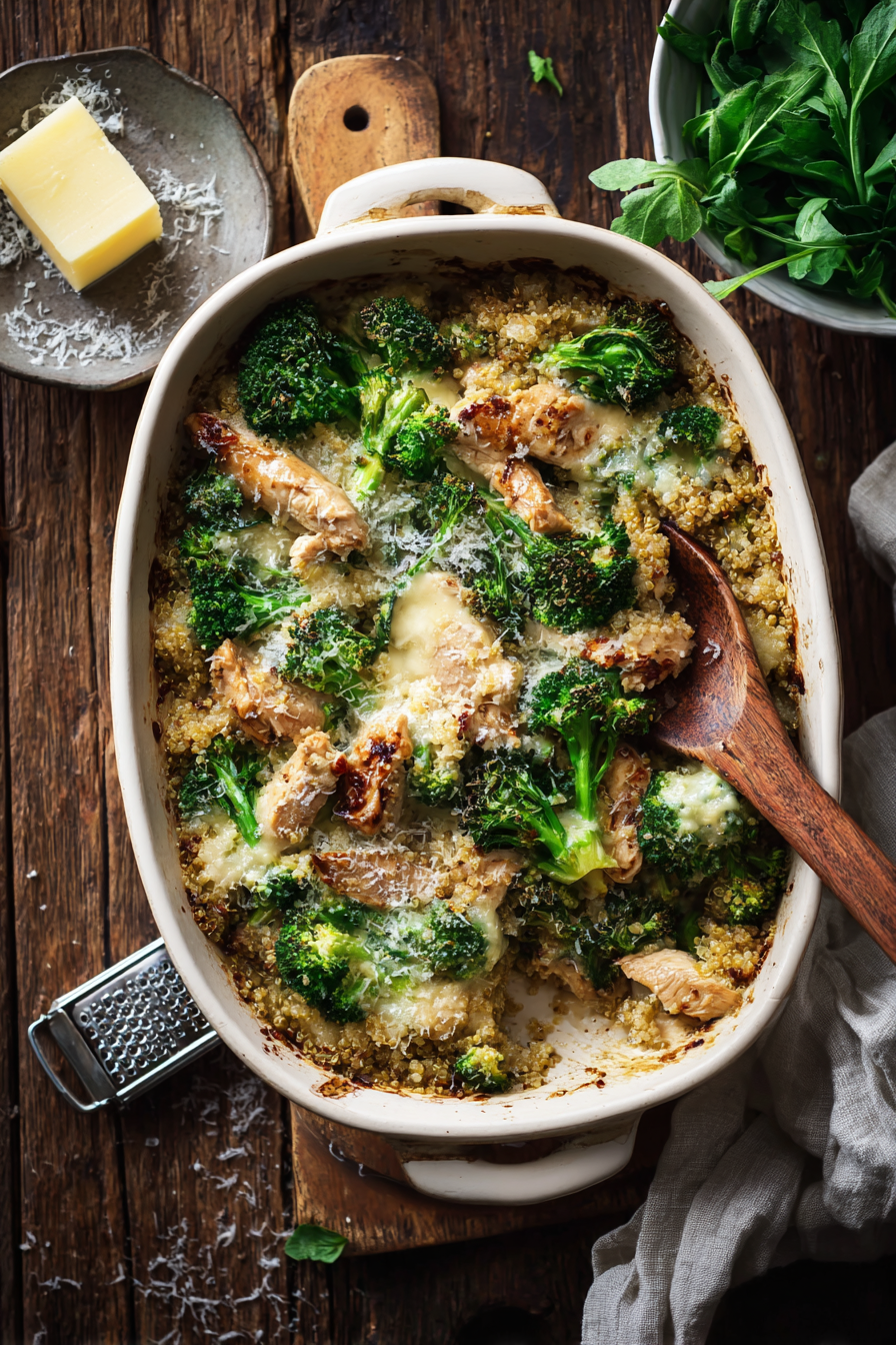 Yummy Creamy Chicken, Quinoa & Broccoli Bake Yummy Creamy Chicken, Quinoa & Broccoli Bake