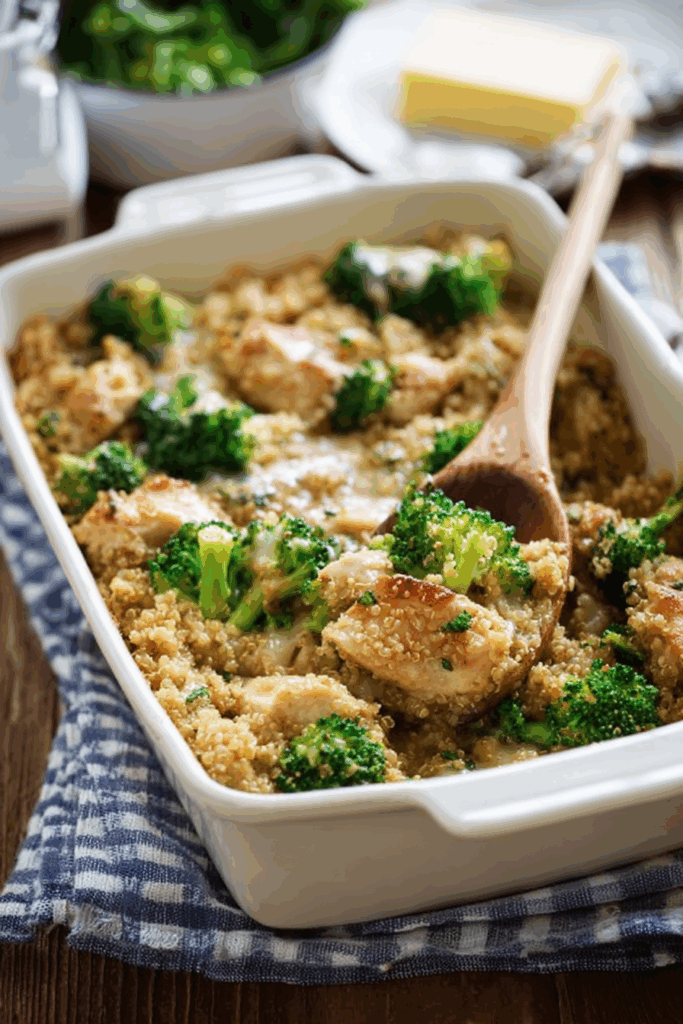 Yummy Creamy Chicken, Quinoa & Broccoli Bake Yummy Creamy Chicken, Quinoa & Broccoli Bake