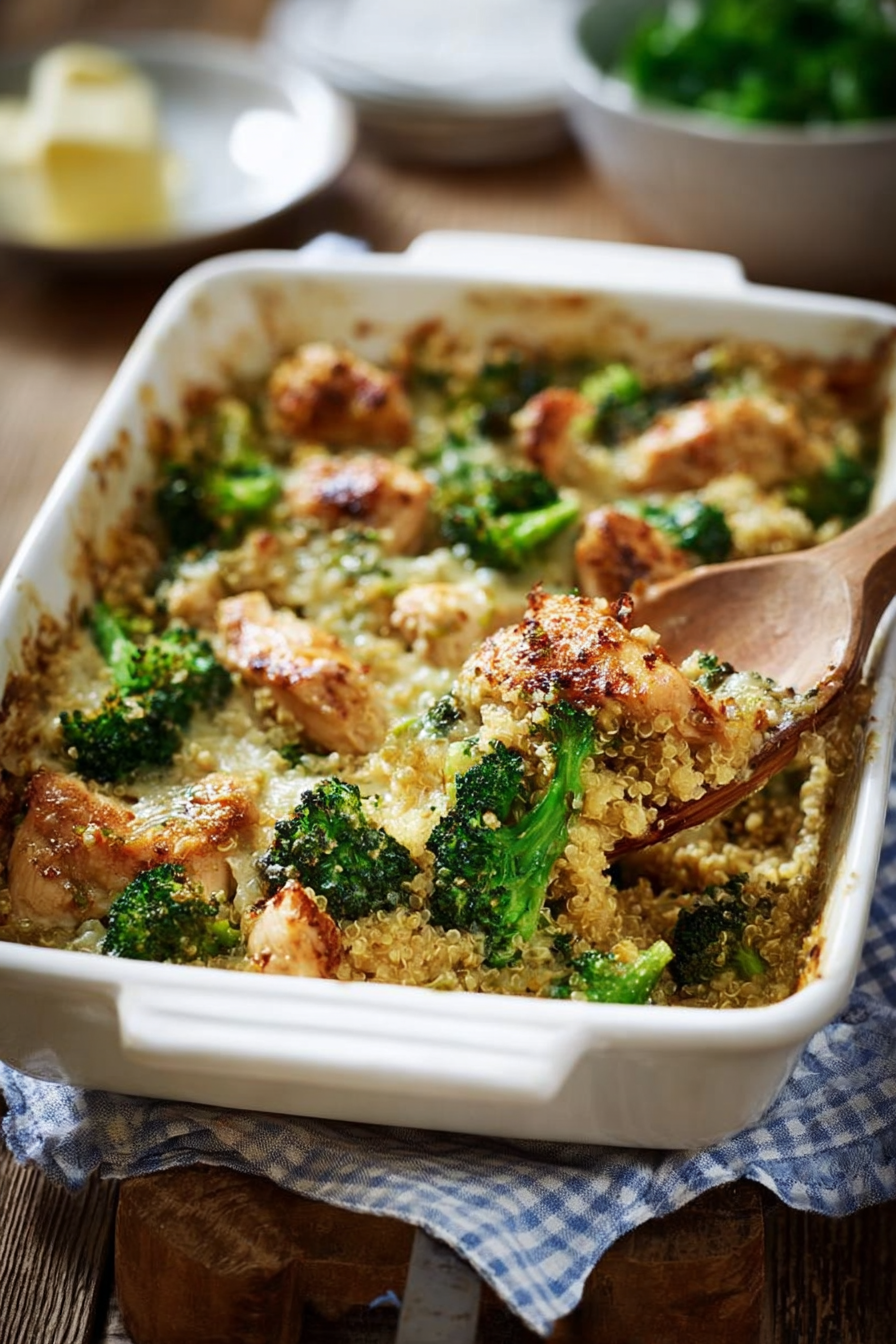Yummy Creamy Chicken, Quinoa & Broccoli Bake Yummy Creamy Chicken, Quinoa & Broccoli Bake