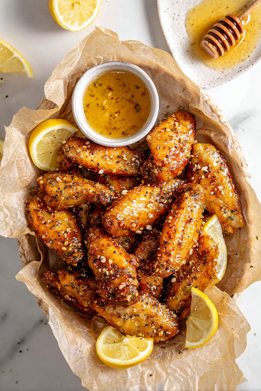 Yummy Honey Lemon Pepper Wings
